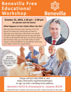 Benevilla David Eastman Educational Workshops 10 25 23