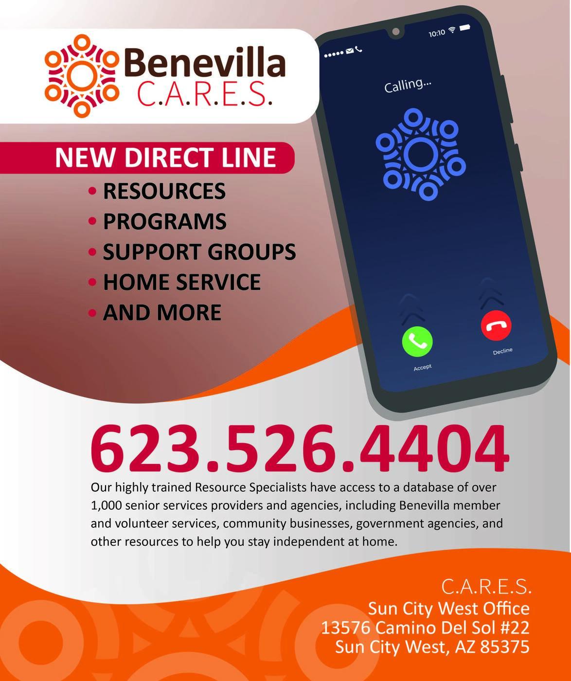 Benevilla C.A.R.E.S. Resource Phone Line