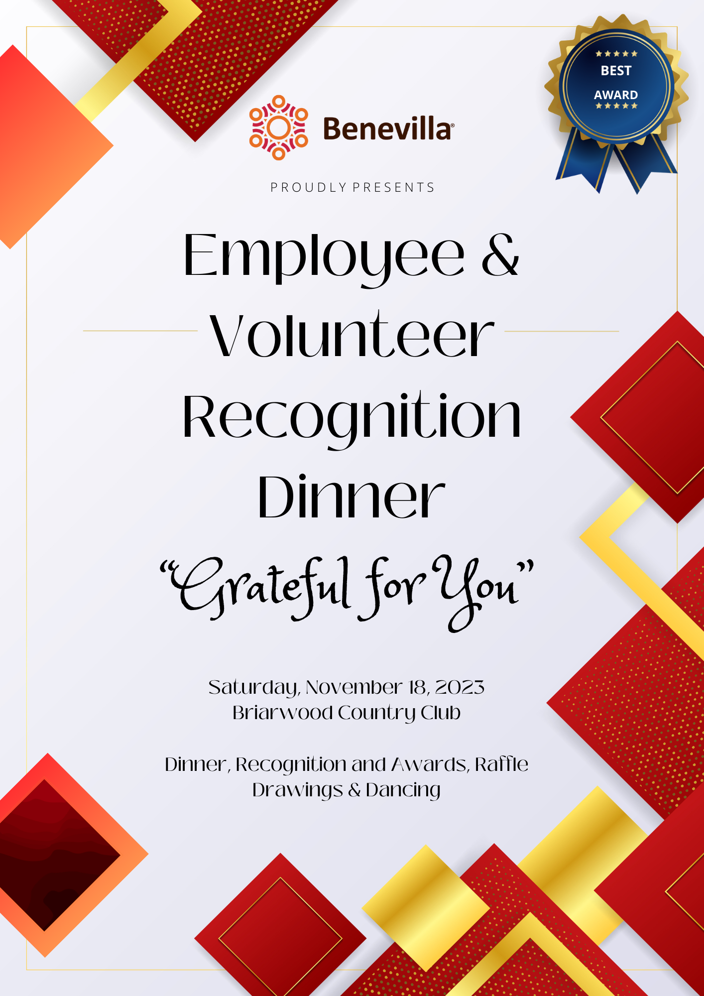 Benevilla Employee & Volunteer Recognition Dinner