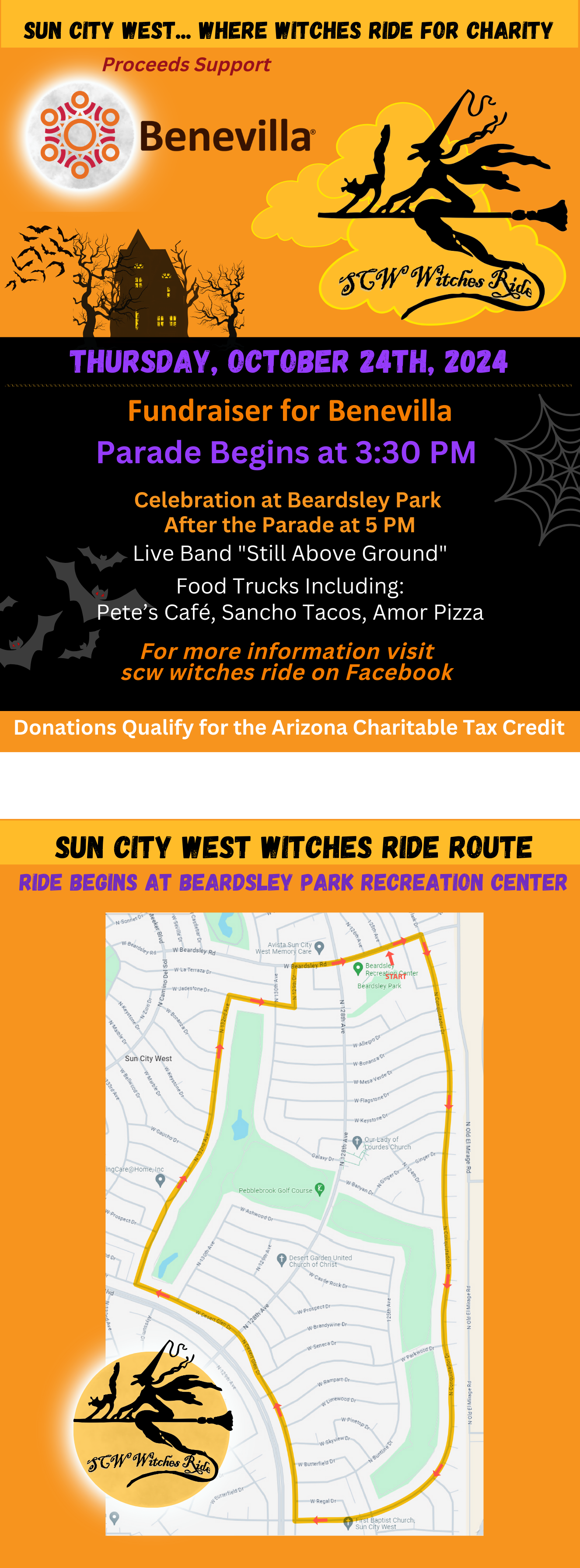 Benevilla Sun City West Witches Ride Fundraiser