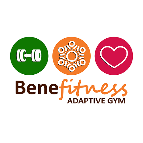 Benefitness logo featuring a green, orange, and red circular marks on a white background.