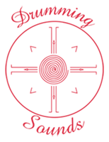 Drumming Sounds logo featuring a simple red rectangular mark on a white background.